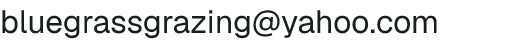 Email address for Bluegrass Grazing