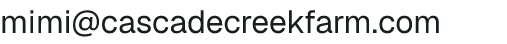 Email address for Cascade Creek Farm