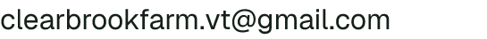 Email address for Clear Brook Farm