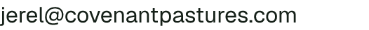 Email address for Covenant Pastures