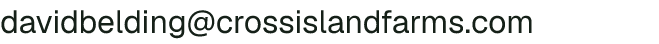 Email address for Cross Island Farms