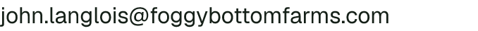 Email address for Foggy Bottom Farms