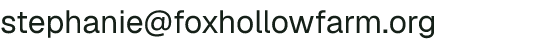 Email address for Fox Hollow Farm