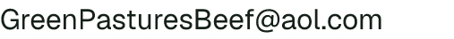 Email address for Green Pastures Beef