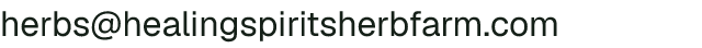 Email address for Healing Spirits Herb Farm And Education Center