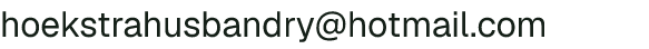 Email address for Hoekstra Industries