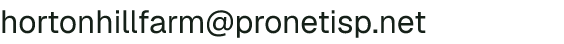 Email address for Horton Hill Farm