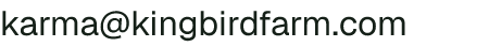 Email address for Kingbird Farm