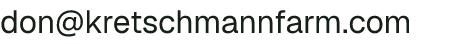 Email address for Kretschmann Farm