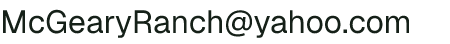 Email address for McGreary Ranch