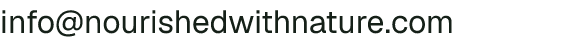 Email address for Nourished With Nature