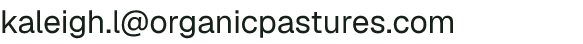 Email address for Organic Pastures