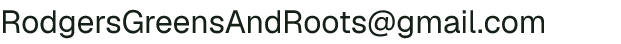 Email address for Rodgers Greens And Roots Organic Farm