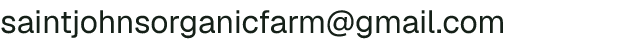 Email address for Saint John’s Organic Farm