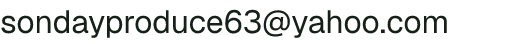 Email address for Sonday Produce