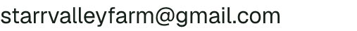 Email address for Starr Valley Farm