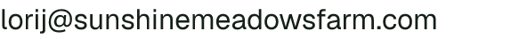 Email address for Sunshine Meadows Farm