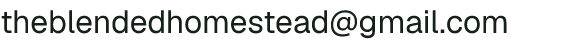 Email address for The Blended Homestead