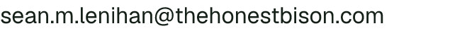 Email address for The Honest Bison