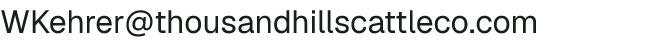 Email address for Thousand Hills Lifetime Grazed