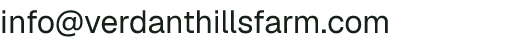 Email address for Verdant Hills Farm