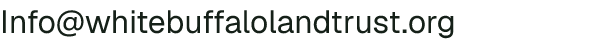 Email address for White Buffalo Land Trust