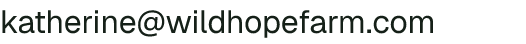 Email address for Wild Hope Farm