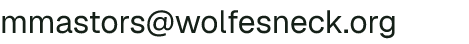 Email address for Wolfe's Neck Center
